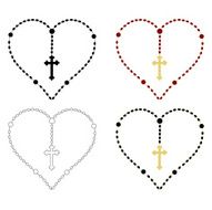 Heart Rosary Beads