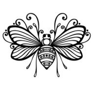 Vector Beautiful Bee N4