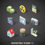 Flat Isometric Icons Set 12 N2