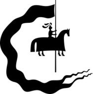 Knight with banner