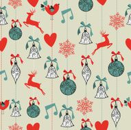 Merry Christmas seamless pattern background