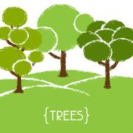 Natural background with trees in grunge style N2