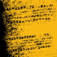 Yellow tire track banner