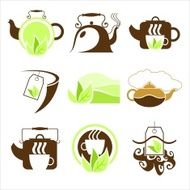 symbols tea vector icons N2