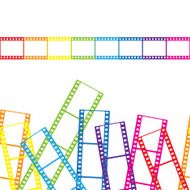 Abstract background with a film strip Vector illustration