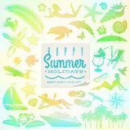 Rest vacation and travel vector set