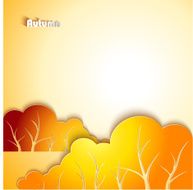 Abstract autumn landscape Paper design background