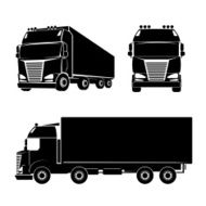 Silhouette truck icon N2