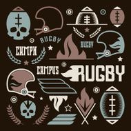 College rugby team badges N2
