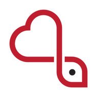 Love heart shape key logo icon