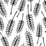 seamless pattern with ears of wheat N2