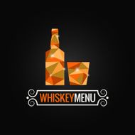 whiskey bottle poly design background