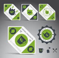 Set of tea labels Vector N2