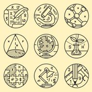 Set of vector round icon N2