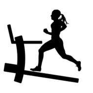 girl running on the treadmill