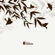 Bamboo bush with birds