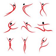 abstract people pose design