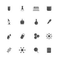 Science Equipment and Lab black Icons