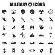 Military icons set