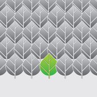 Set of leaf design elements