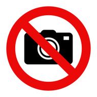 Cameras prohibited sign