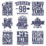 College rugby team emblems N8