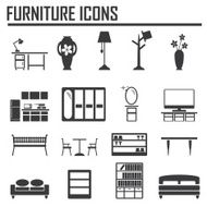 furniture icon set vector illustration EPS 10