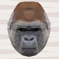 Abstract polygonal geometric triangle gorilla background for use in design