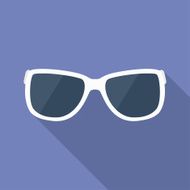 Sunglasses icon Modern Flat style with a long shadow N2