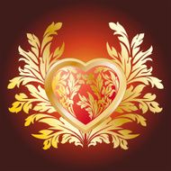 Heart with floral N2