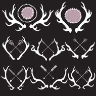 Vector antlers with arrows
