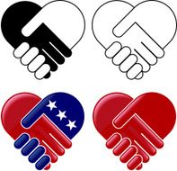 Hands shaking heart