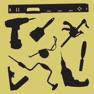 Vector illustration &laquo;Silhouettes of tools&raquo;