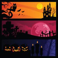 Halloween banner set