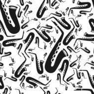 saxophone seamless pattern