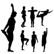 Vector silhouette of a woman N2153