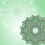 background with lace circle hand drawn ornament N13