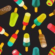 Seamless background with multi-colored ice-cream