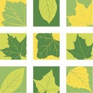 set of icons with leaves N2