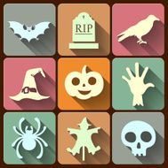 Set of halloween icons N8