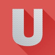 Flat Letter U
