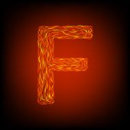 Fire Letter F