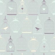 Seamless pattern with decorative cages in retro colors N2