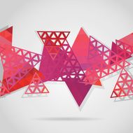 Abstract background with pink triangles
