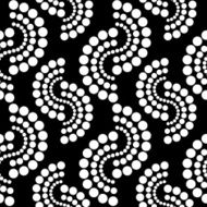 Geometric abstract monochrome seamless pattern with circles - N2