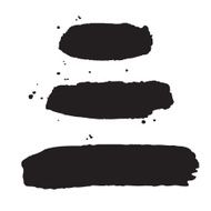 Splash blot banner set in black on white abstract watercolor N25