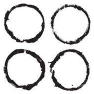 Splash blot banner set in black on white abstract watercolor N27