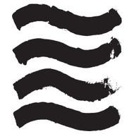 Splash blot banner set in black on white abstract watercolor N28
