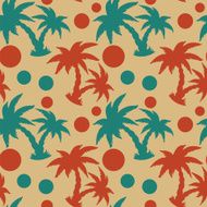 Seamless pattern with coconut palm trees N26