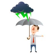 man with safe in stock market N2